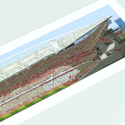 Arsenal Emirates Stadium Panoramic Illustration Print