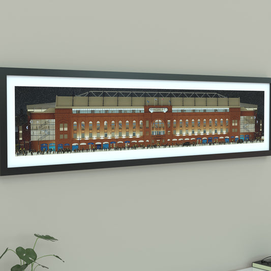 Ibrox Stadium Facade Poster