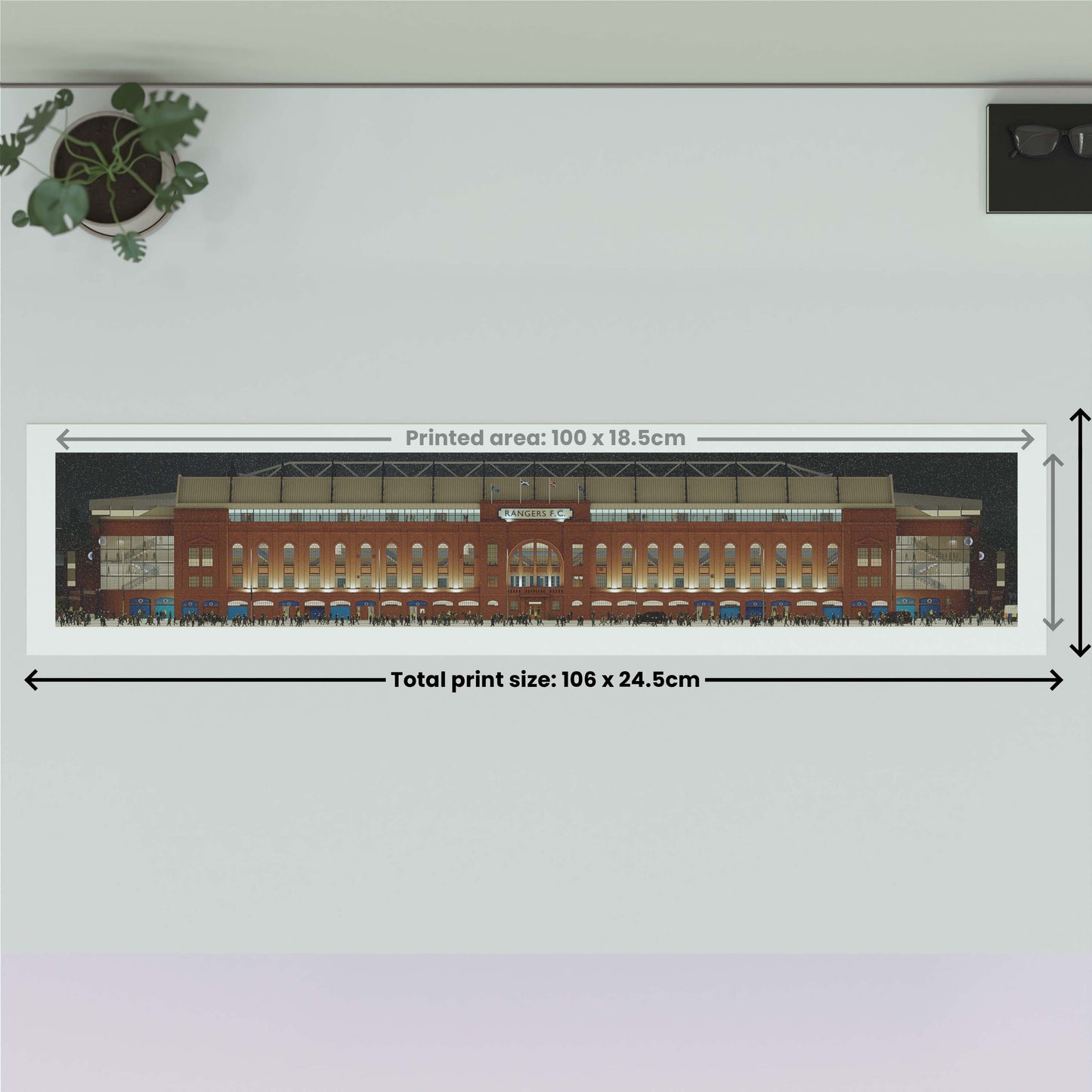 Ibrox Stadium Facade Poster