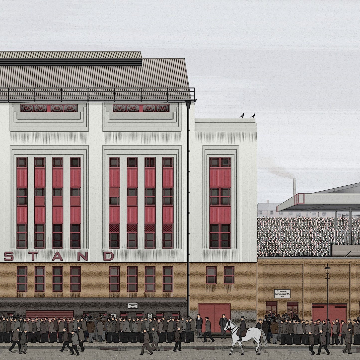 1950's Highbury Stadium Panoramic - North Section