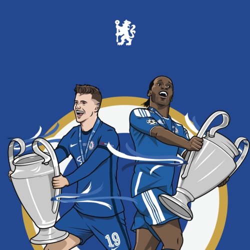 2012 & 2021 Champions League Winners Print - North Section