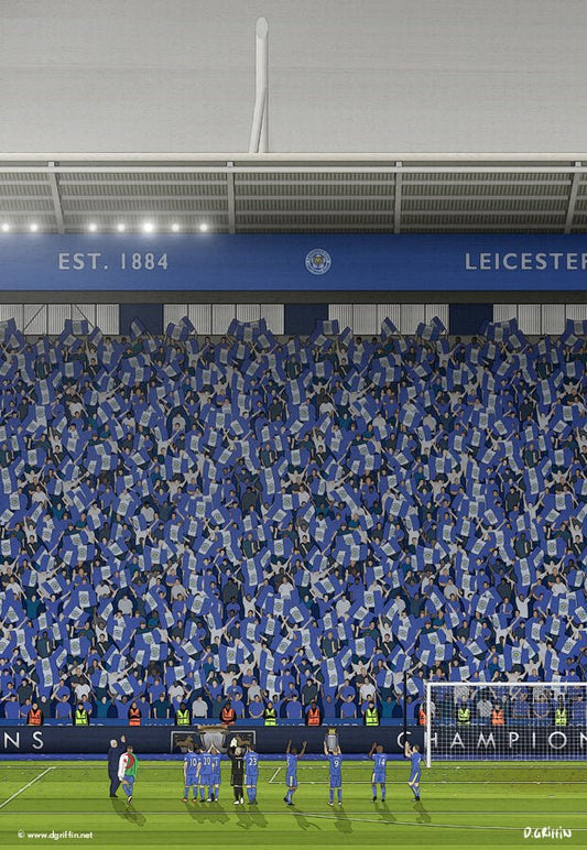 Leicester City - Champions 2015/16 Print - North Section