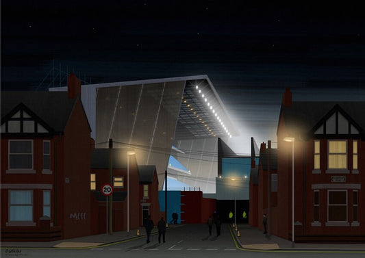 Manchester City - Maine Road Print - North Section