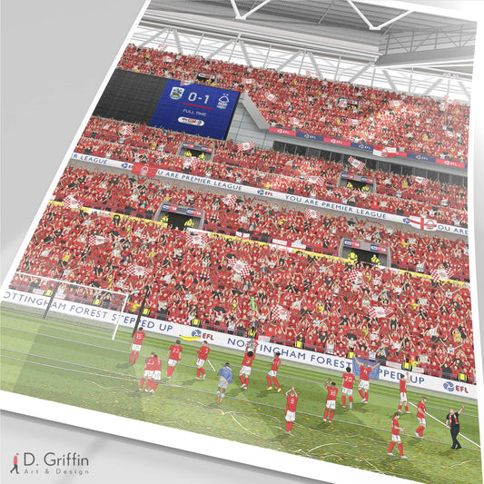 Nottingham Forest - Wembley Promotion Print - North Section