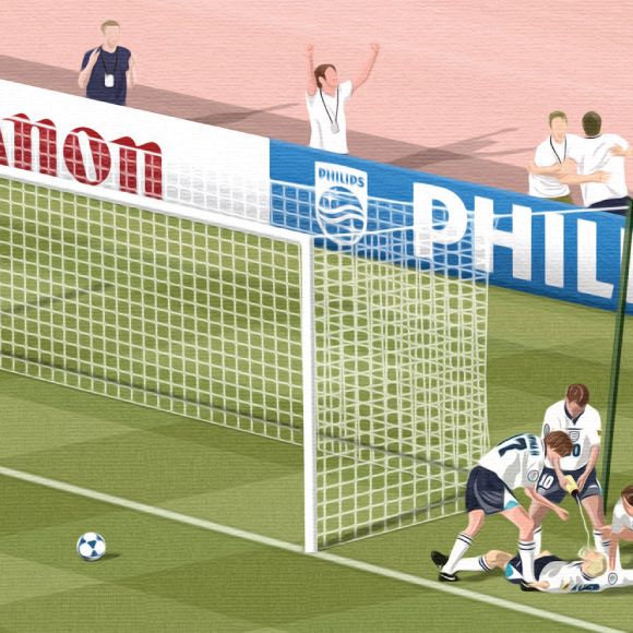 Paul Gascoigne - Euro 96 Illustrated Art - North Section