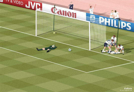 Paul Gascoigne - Euro 96 Illustrated Art - North Section