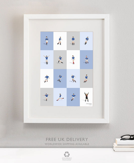 Rangers Legends Collage Poster - North Section
