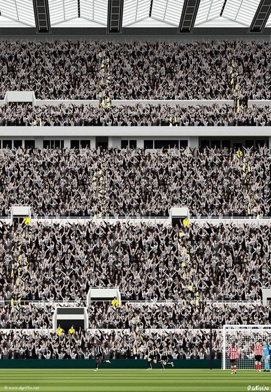 St James Park Print - North Section