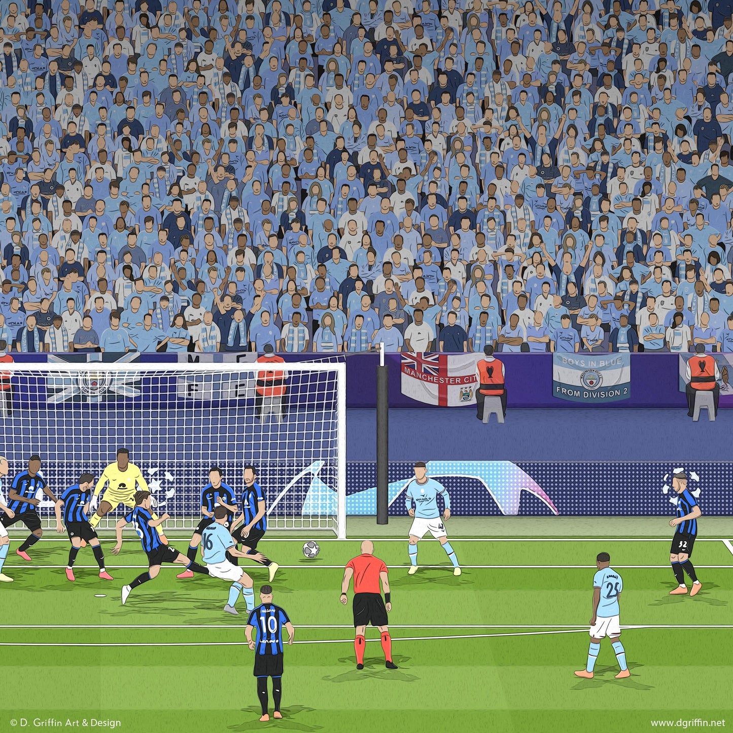 Manchester City - Champions League Winners Print