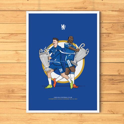 2012 & 2021 Champions League Winners Print - North Section