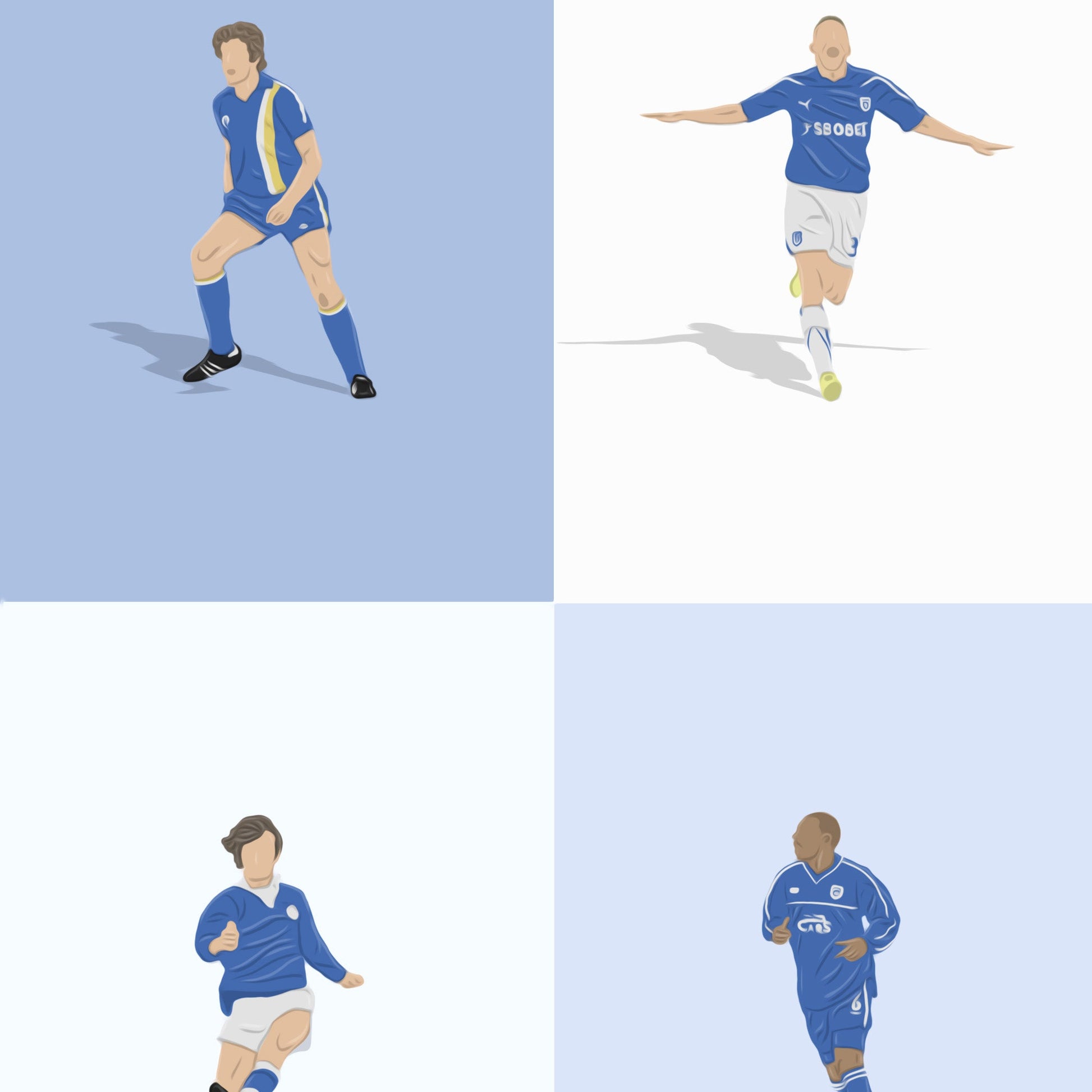 Cardiff City Legends Print - North Section