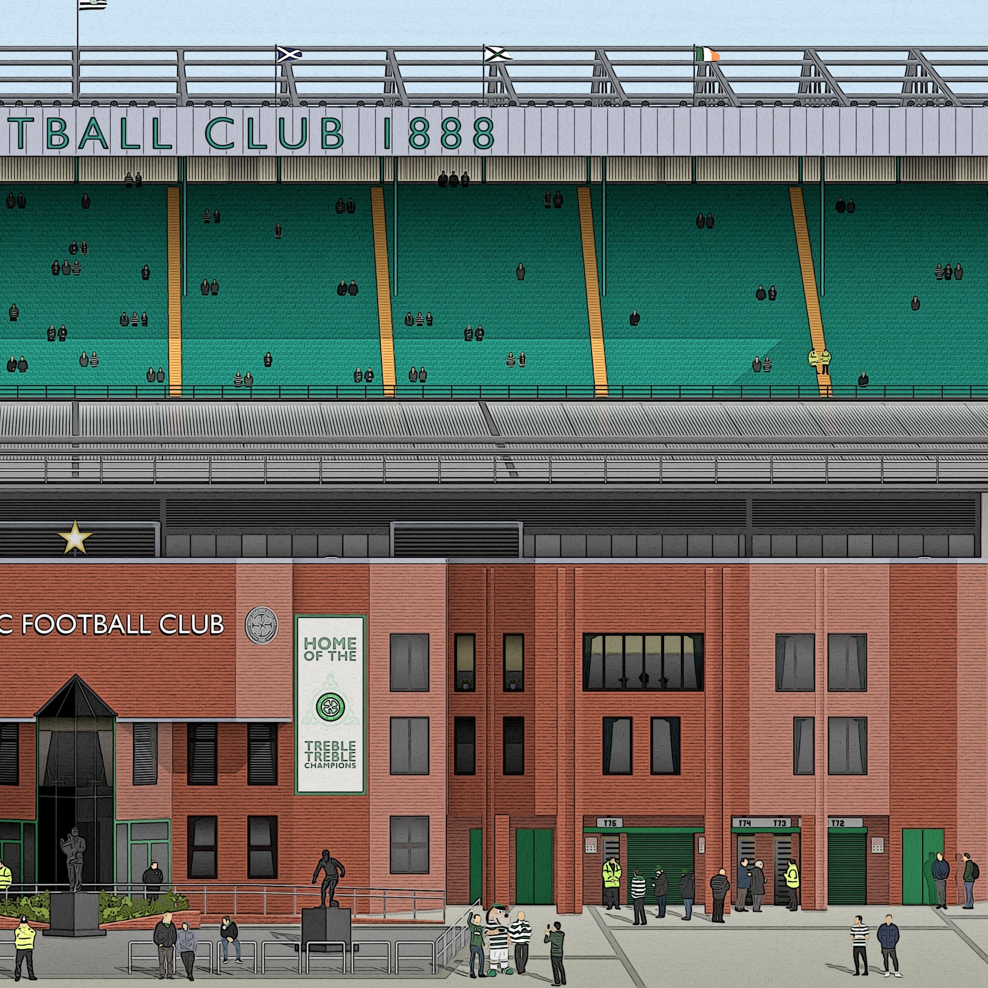 Celtic Park Stadium Art - North Section