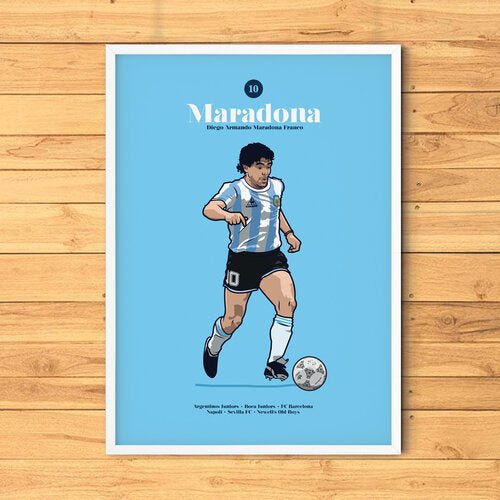 Diego Maradona Print - North Section
