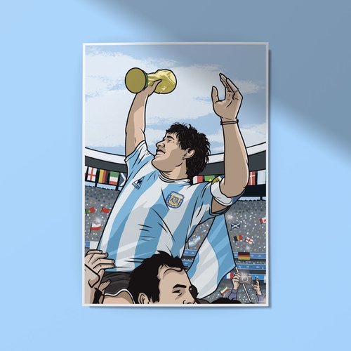 Diego Maradona - World Cup Winner Print - North Section