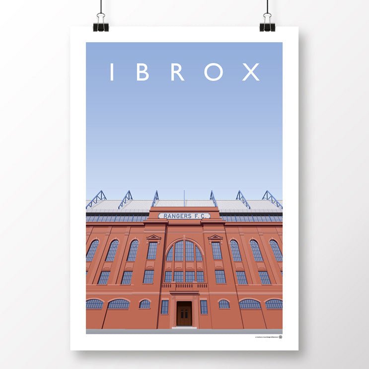 Ibrox Facade Poster - North Section