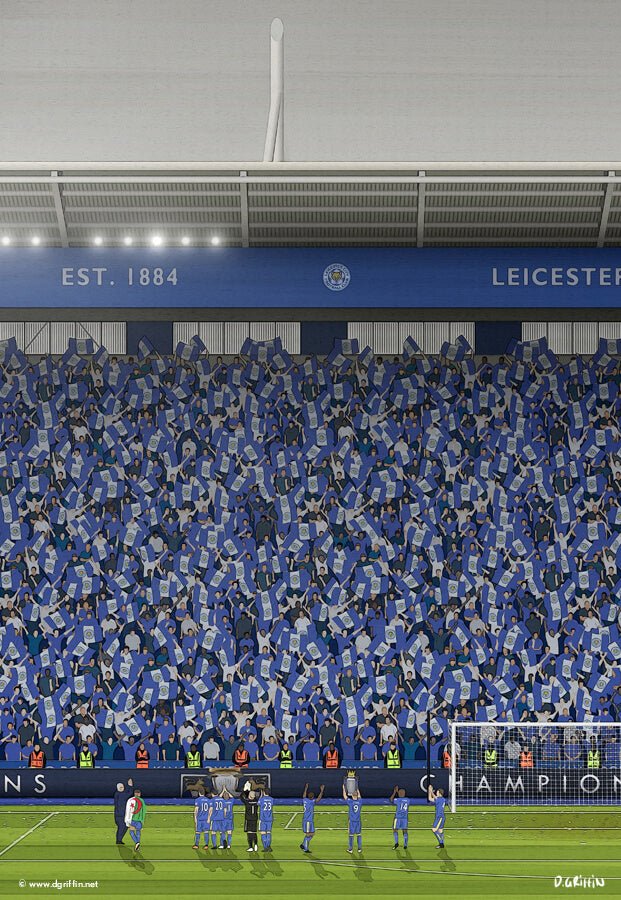 Leicester City - Champions 2015/16 Print - North Section
