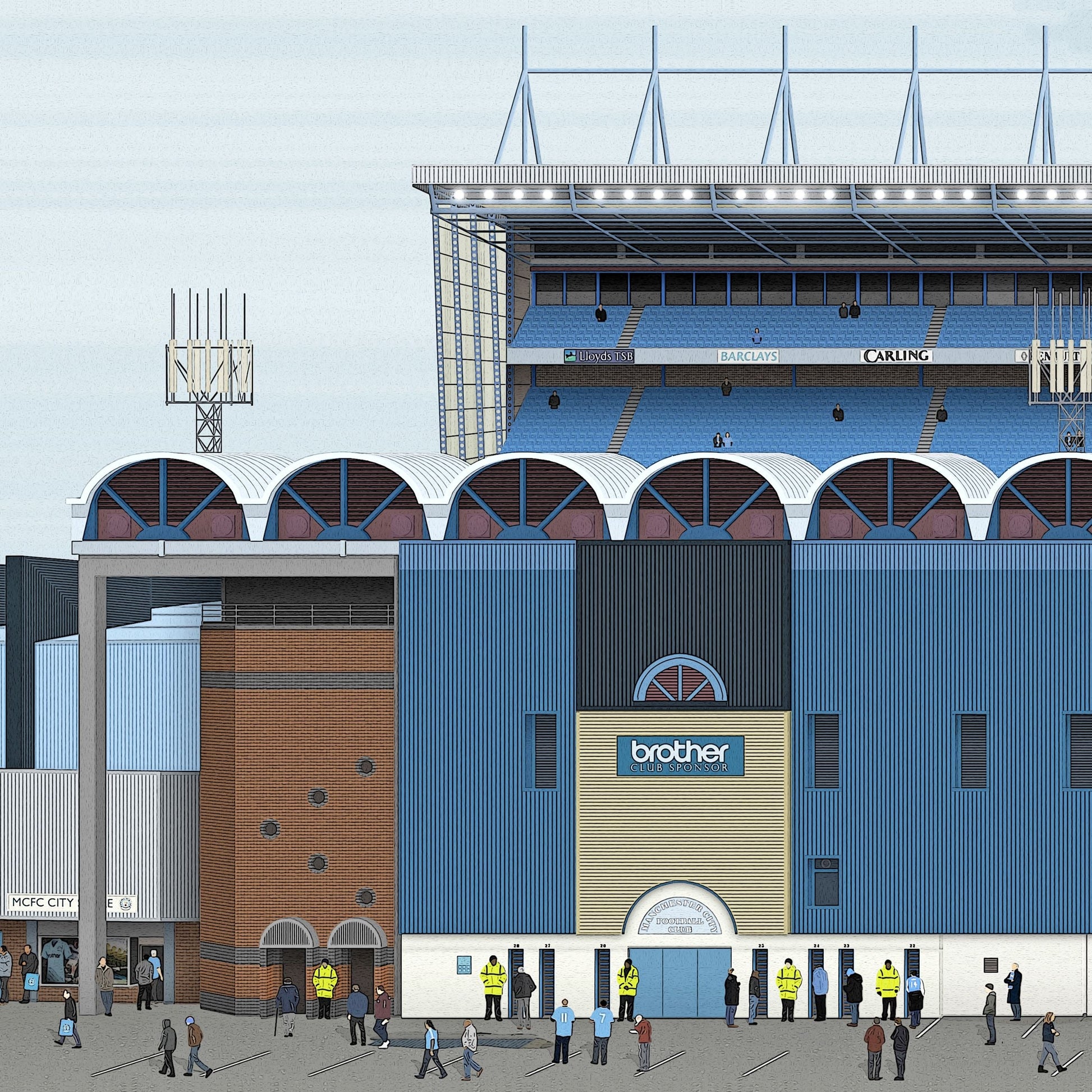 Maine Road Panoramic Print - North Section