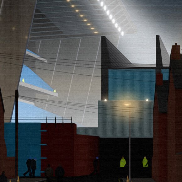 Manchester City - Maine Road Print - North Section