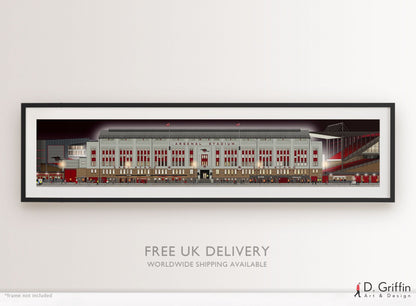 Modern Highbury Stadium Print – North Section - Main Image