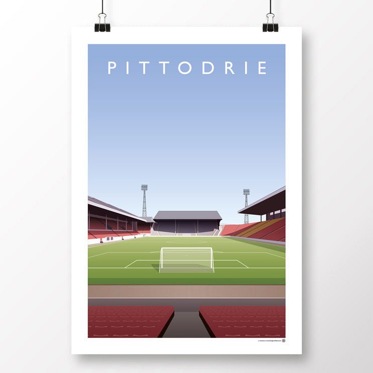 Retro Pittodrie Poster - North Section