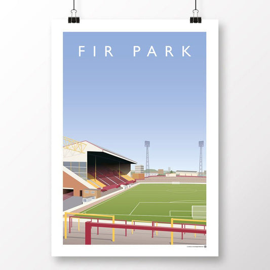 Retro Poster of Fir Park - North Section