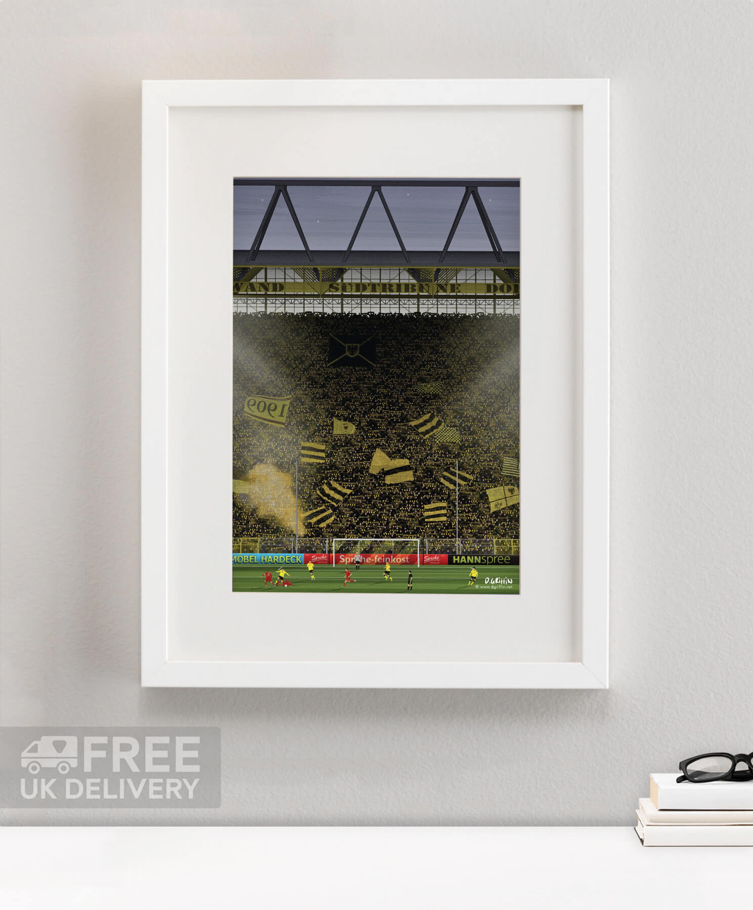 Westfalenstadion Print by D Griffin Art - North Section